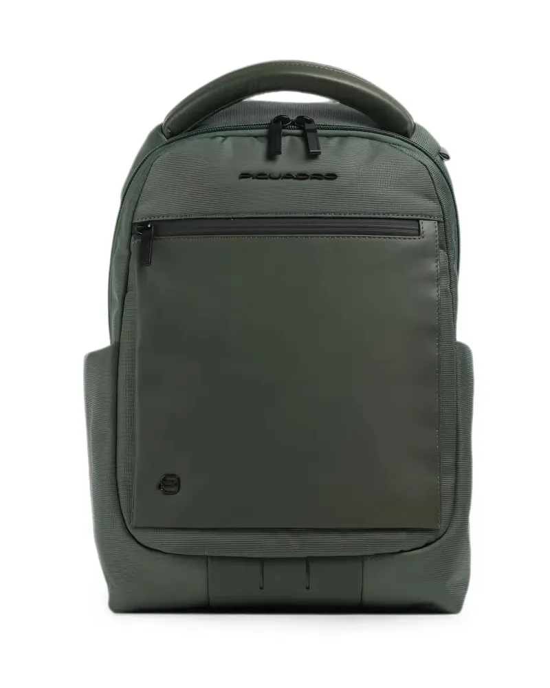 Piquadro Rucksack mit Logo-Schild - Grün Grün