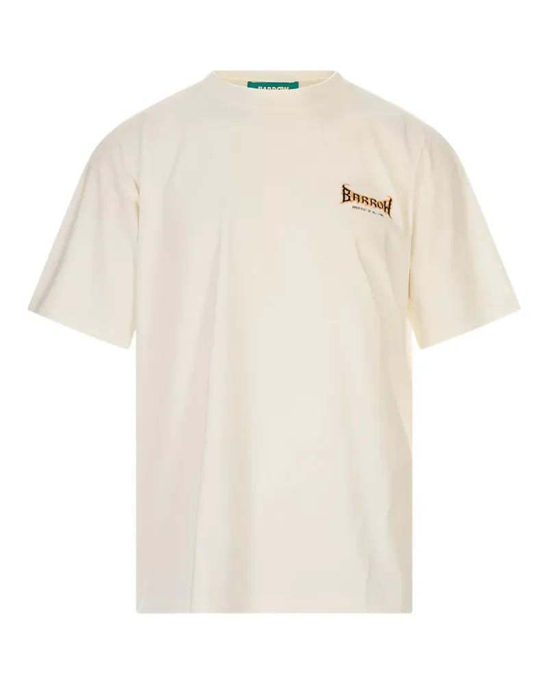 BARROW skull-print jersey T-shirt - Nude Nude