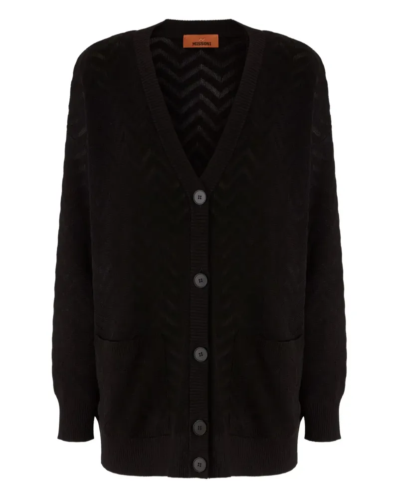 Missoni Cardigan mit V-Ausschnitt - Schwarz Schwarz