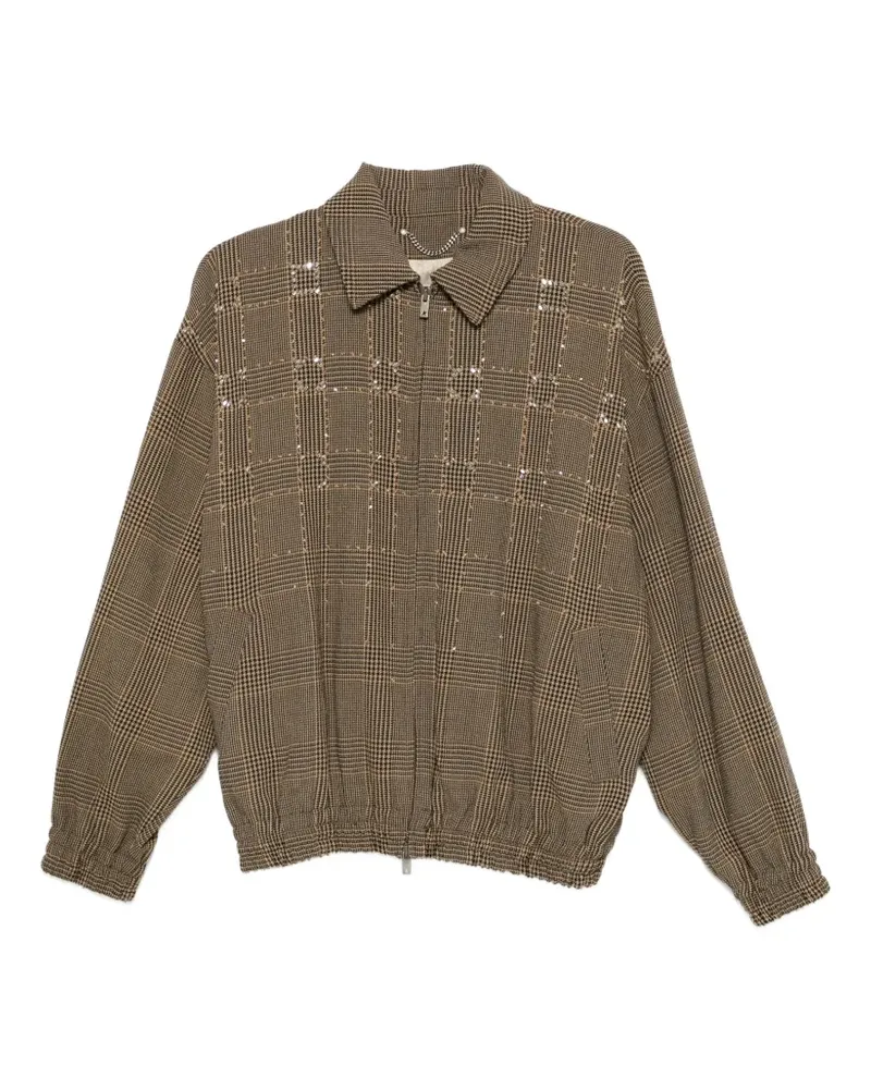 Golden Goose Karierte Jacke mit Verzierung - Braun Braun