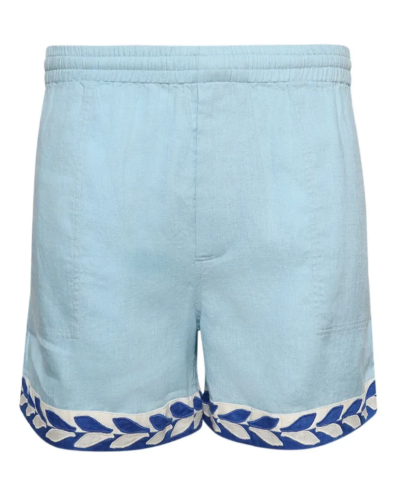 BODE Seedling Shorts mit Blatt-Stickerei - Blau Blau