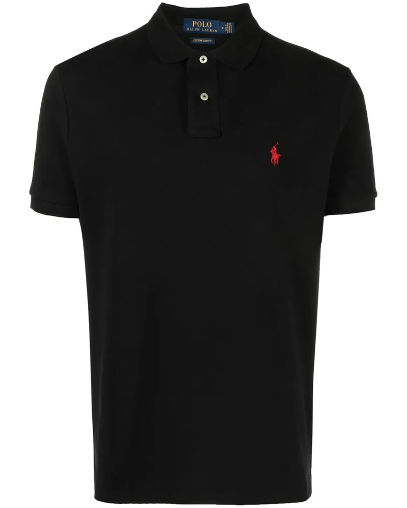 Ralph Lauren Poloshirt mit Polo Pony-Stickerei - Schwarz Schwarz