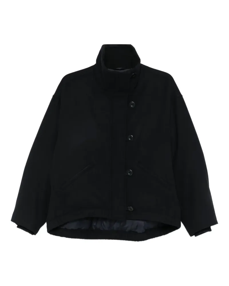Emporio Armani Mantel mit Stehkragen - Schwarz Schwarz