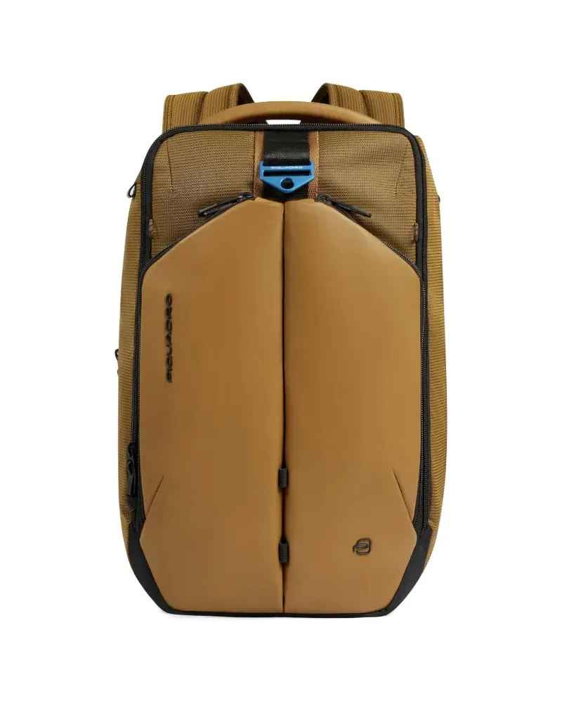 Piquadro logo-plaque backpack - Braun Braun