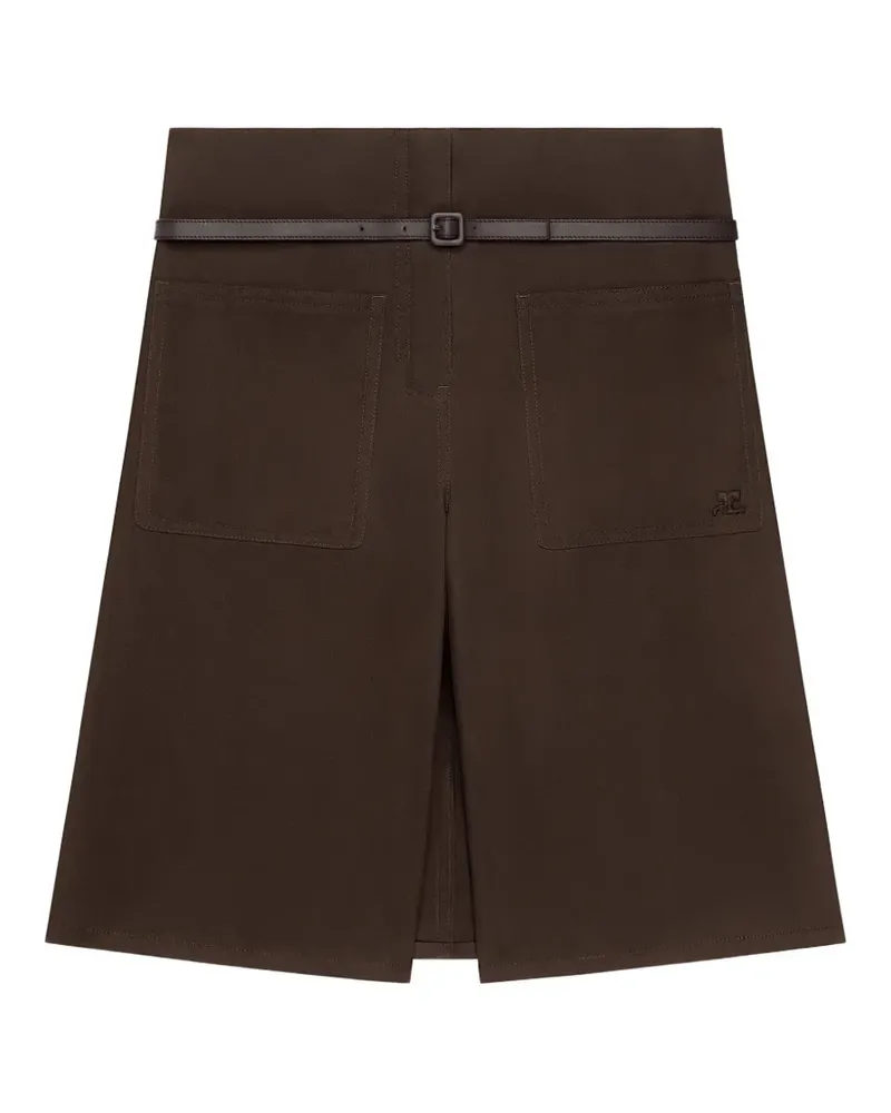 Courrèges Knielange Shorts - Braun Braun