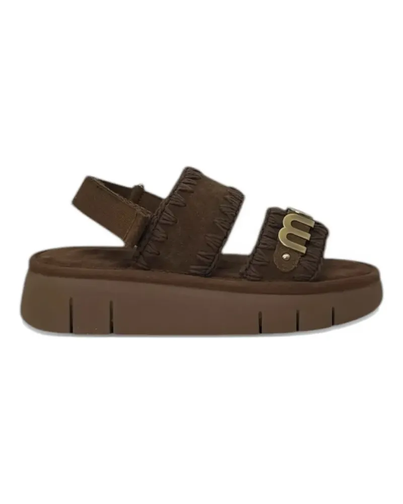 Mou Bounce logo-plaque sandals - Braun Braun