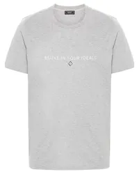 Peserico T-Shirt mit Logo-Print Grau