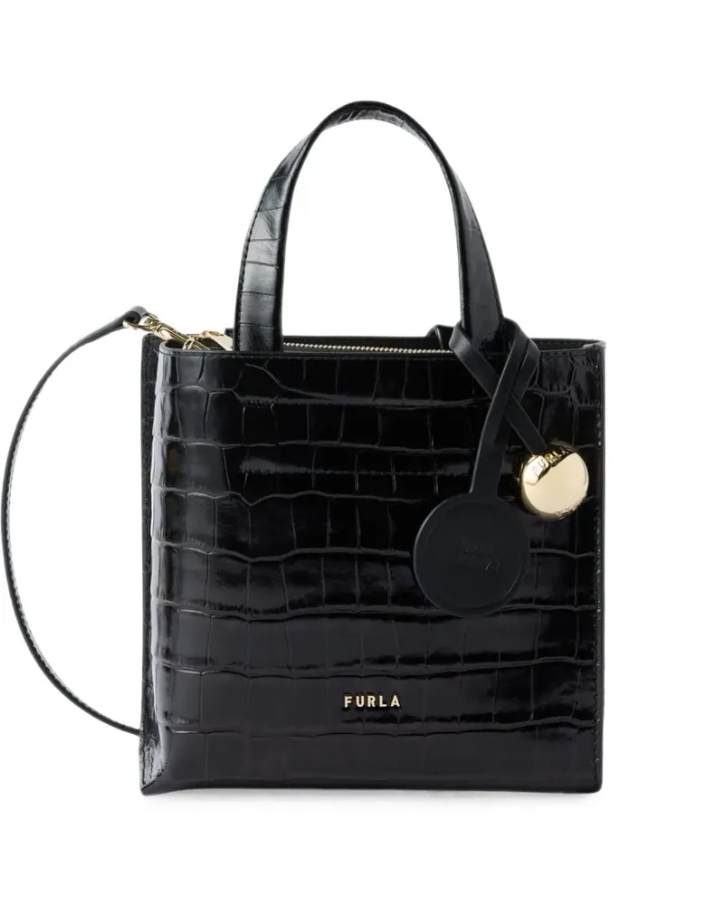 Furla Mini Divide It Tote Bag - Schwarz Schwarz