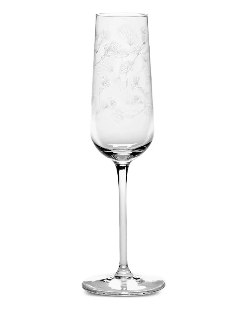 Serax etched-floral champagne flute - Weiß Weiß