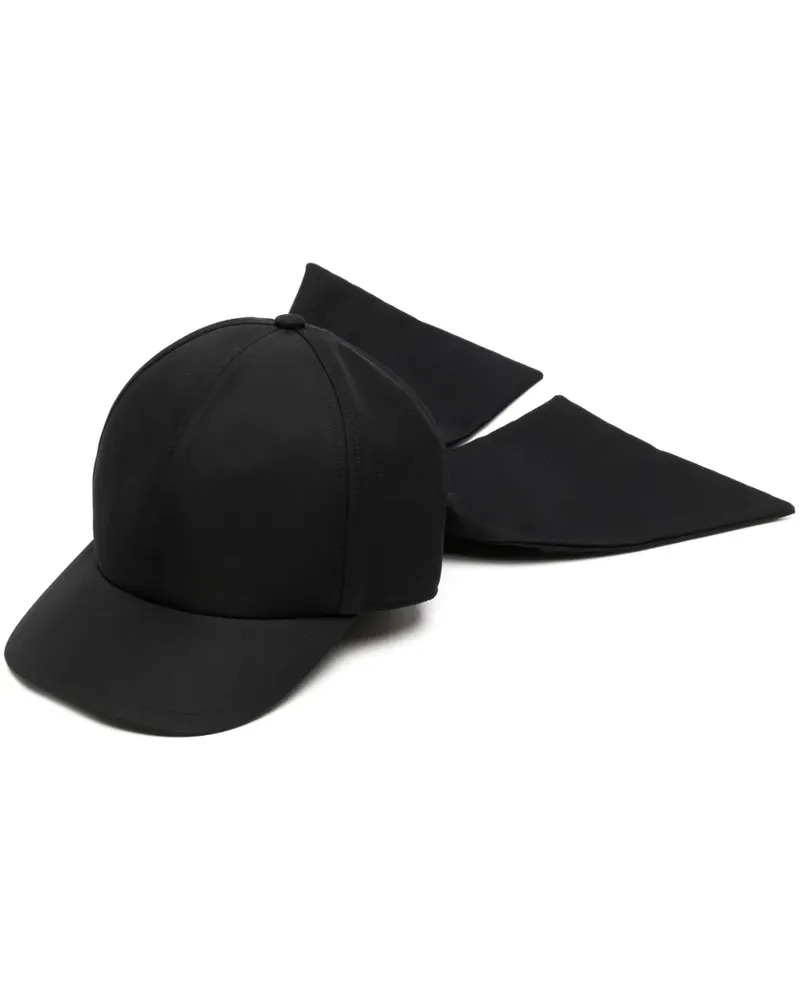 Sacai Baseballkappe mit Schleife - Schwarz Schwarz