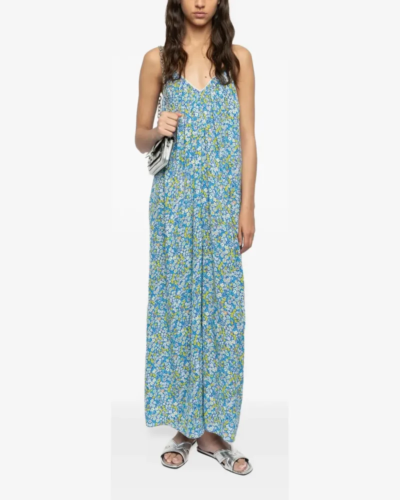 Zadig & Voltaire Ristym Maxikleid mit Blumenprint - Blau Blau