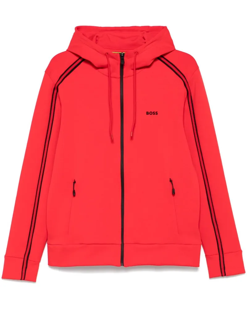HUGO BOSS Hoodie mit Streifen - Rot Rot