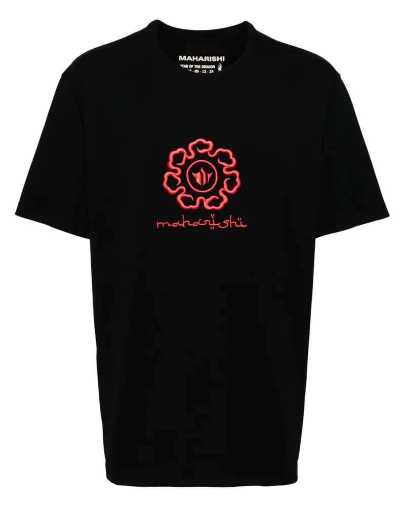 maharishi Spiral Temple T-Shirt - Schwarz Schwarz