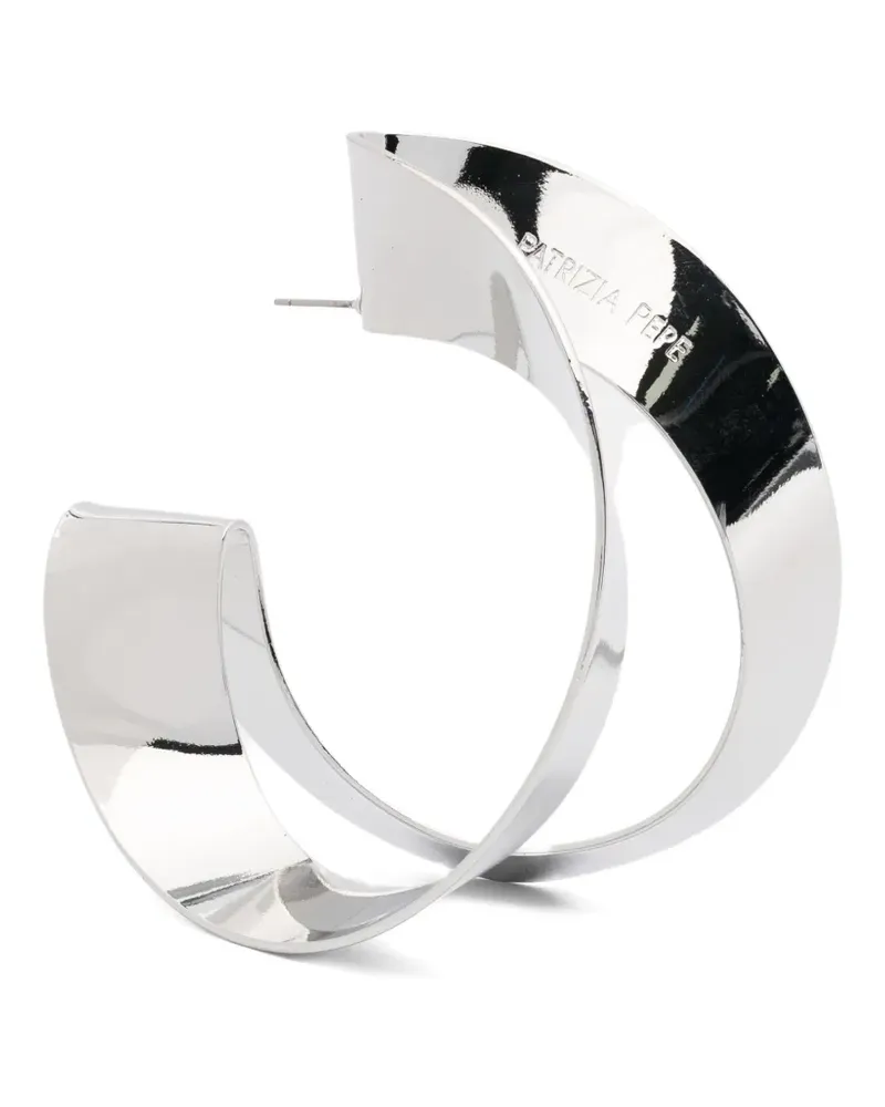 Patrizia Pepe logo-engraved earrings - Silber Silber