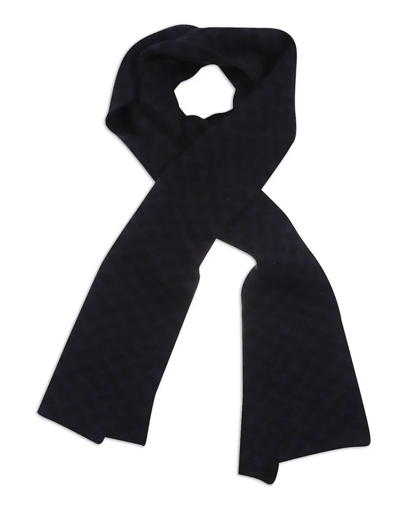 Drumohr  Gemusterter Schal - Blau Blau