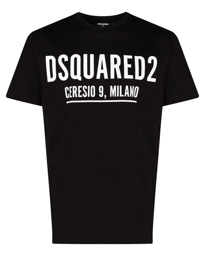 Dsquared2 T-Shirt mit Logo-Print - Schwarz Schwarz