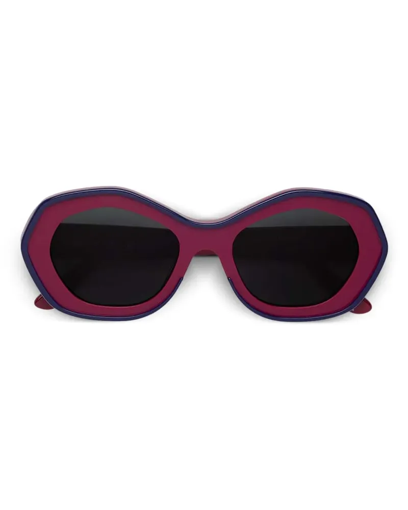 Marni Sonnenbrille mit geometrischem Gestell - Rot Rot