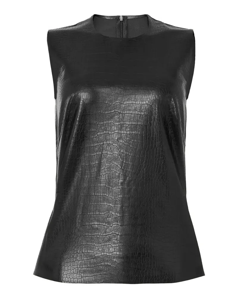 Wolford Trägershirt mit Alligator-Effekt - Schwarz Schwarz