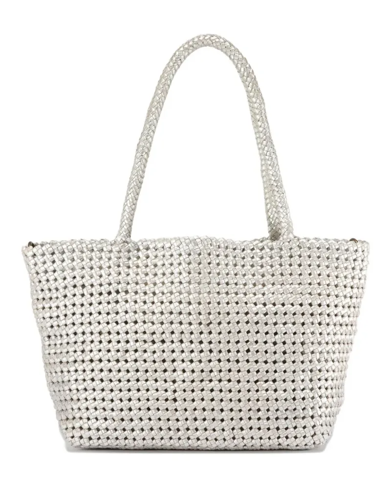 Officine Creative Italia Geflochtene Susan Schultertasche - Grau Grau