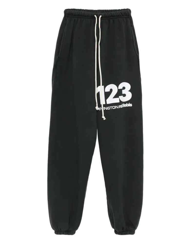 RRR123 logo-print track pants - Schwarz Schwarz