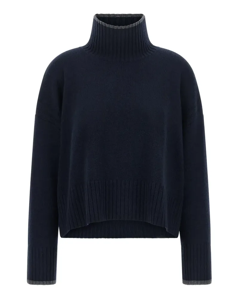 Pinko ribbed-knit high-neck sweater - Blau Blau