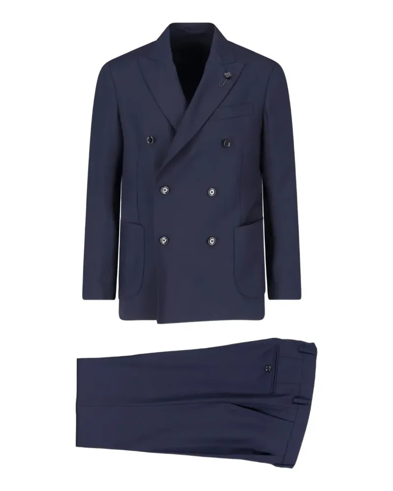 LARDINI Doppelreihiger Anzug - Blau Blau