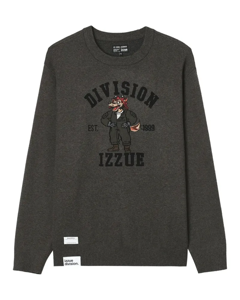 Izzue Sweatshirt mit grafischem Print - Grau Grau