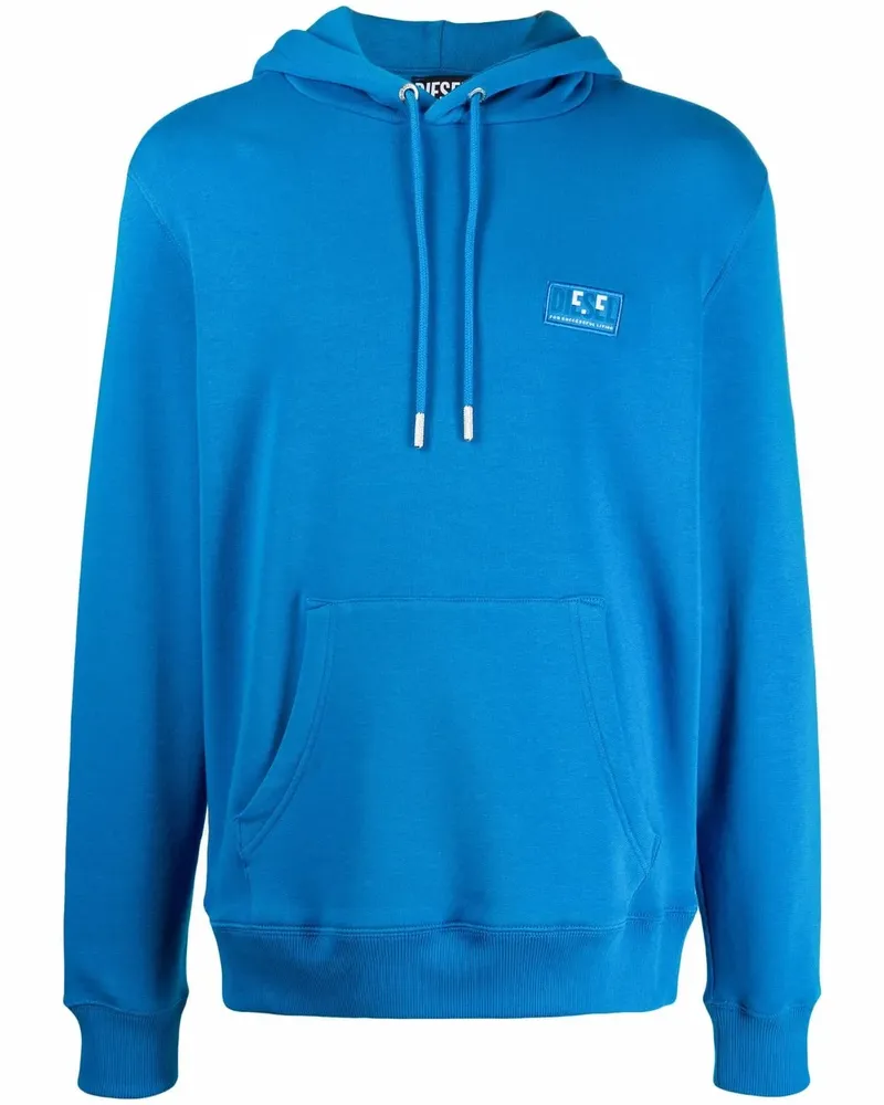 Diesel Hoodie mit Emoji-Logo - Blau Blau