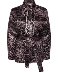 Cynthia Rowley Jacke mit Leoparden-Print Violett