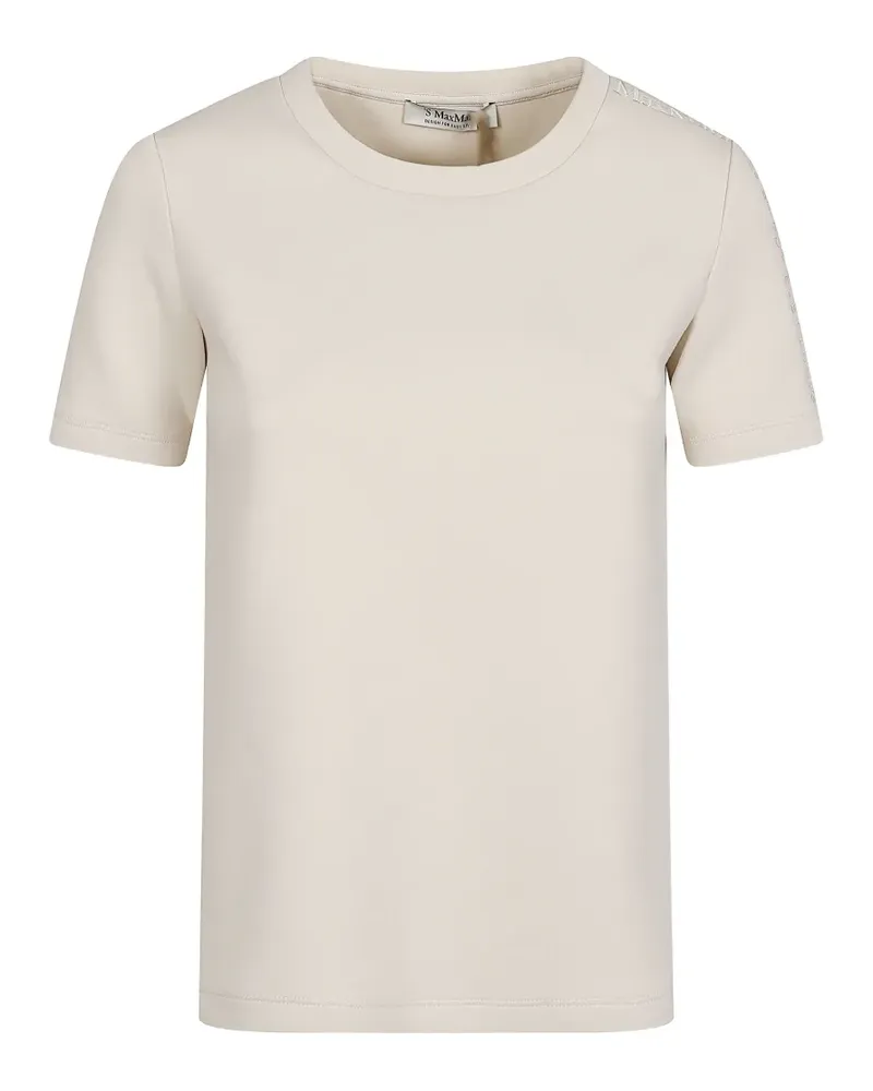 Max Mara Max Mara logo-embroidered T-shirt - Nude Nude