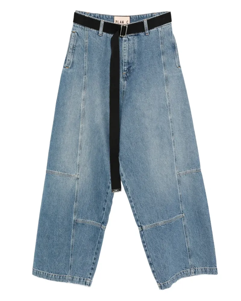 PLAN C Jeans mit Gürtel - Blau Blau
