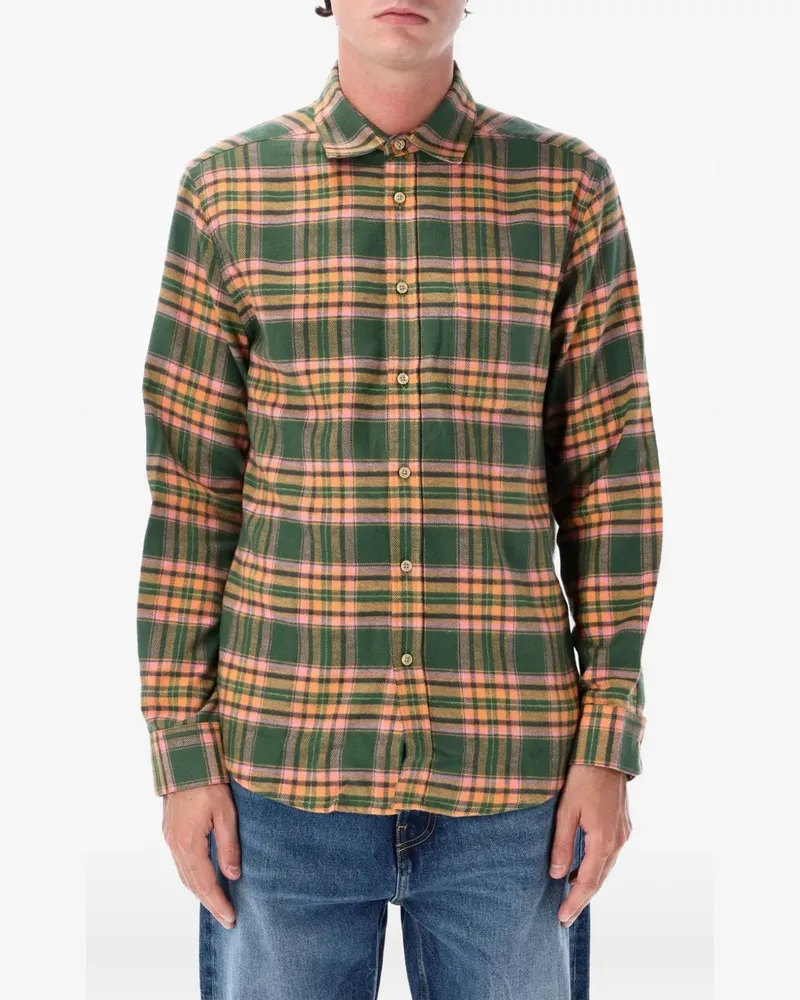 Portuguese Flannel Olivara Hemd mit Karomuster - Grün Grün