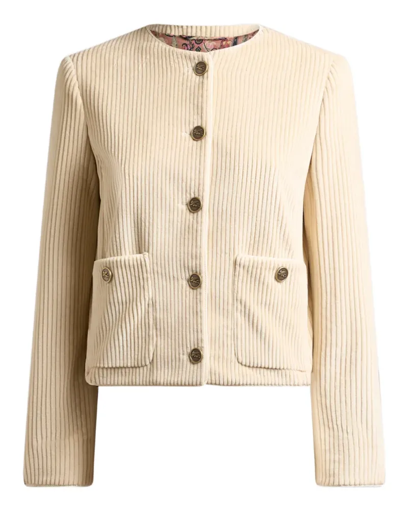 Etro button corduroy jacket - Nude Nude