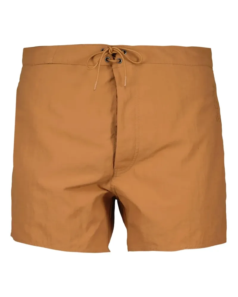 Saint Laurent Badeshorts mit Kordelzug - Braun Braun