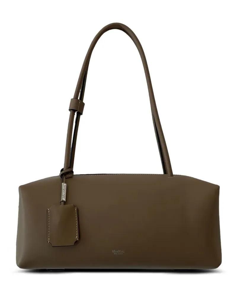 Max Mara Schultertasche mit Lederhenkeln - Braun Braun