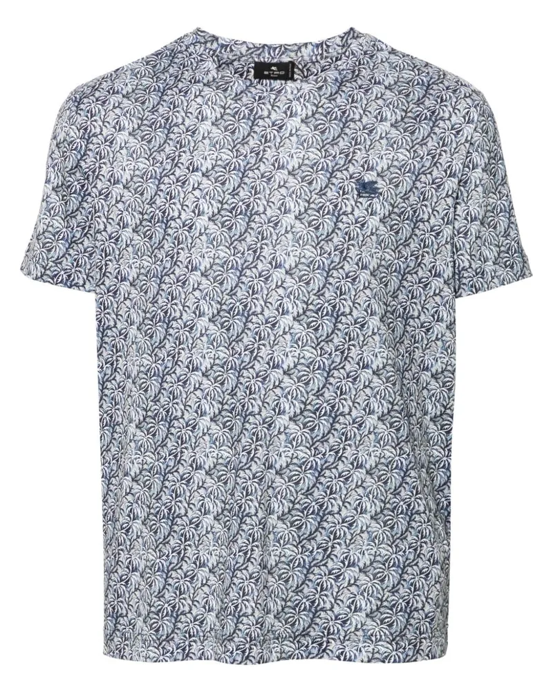 Etro T-Shirt mit Pegaso-Motiv - Blau Blau