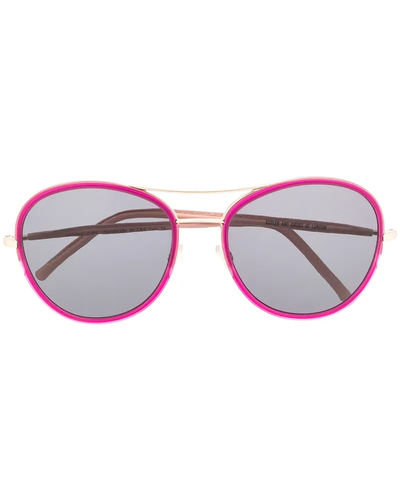 Cutler and Gross Runde Sonnenbrille - Rosa Rosa