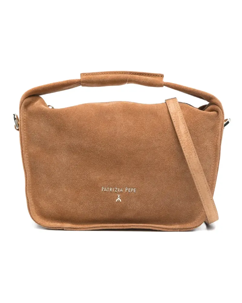 Patrizia Pepe small suede tote bag - Braun Braun