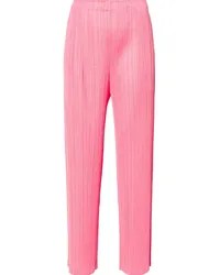 Issey Miyake Plisseehose mit geradem Bein Rosa