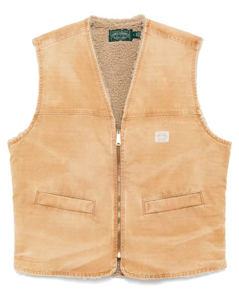 Ralph Lauren Weste aus Canvas mit Fleece-Futter - Braun Braun