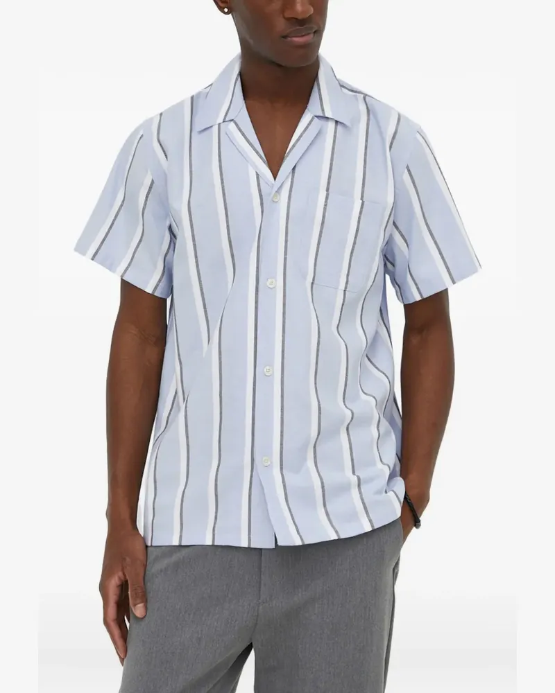 LES DEUX Lawson striped-pattern short - Blau Blau