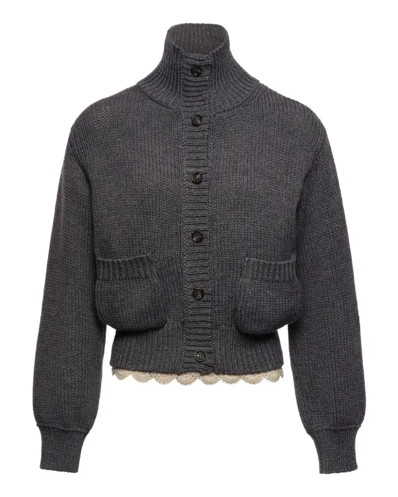 Magda Butrym Gerippter Cardigan - Grau Grau