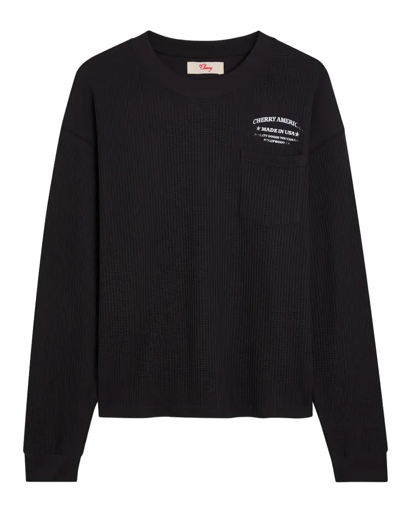 CHERRY LA pocket-detail sweater - Schwarz Schwarz