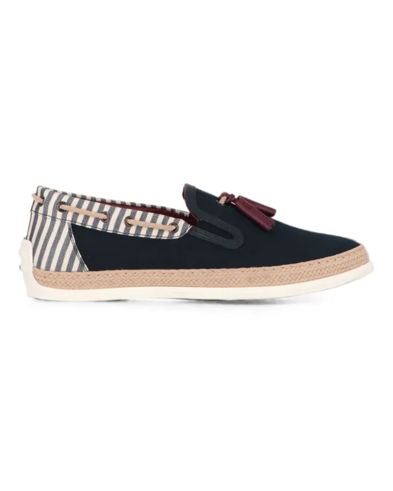 TOD'S tassel-detail striped loafers - Blau Blau