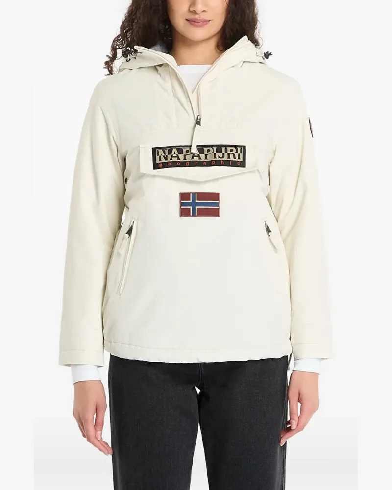 Napapijri Kapuzenjacke mit Logo-Patch - Nude Nude