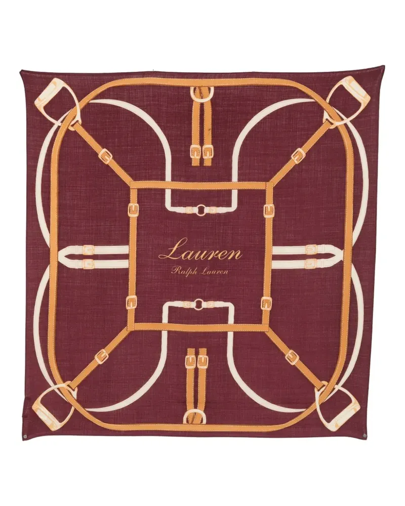 Ralph Lauren Schal mit Equestrian-Print - Rot Rot
