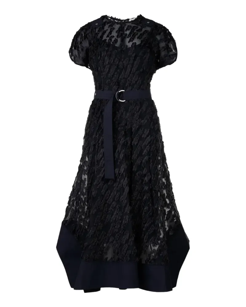 3.1 phillip lim Strukturiertes Midikleid mit Gürtel - Schwarz Schwarz