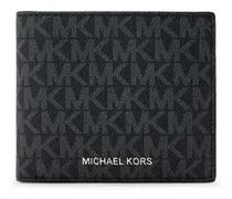 Portemonnaie mit Monogramm-Jacquard - Schwarz