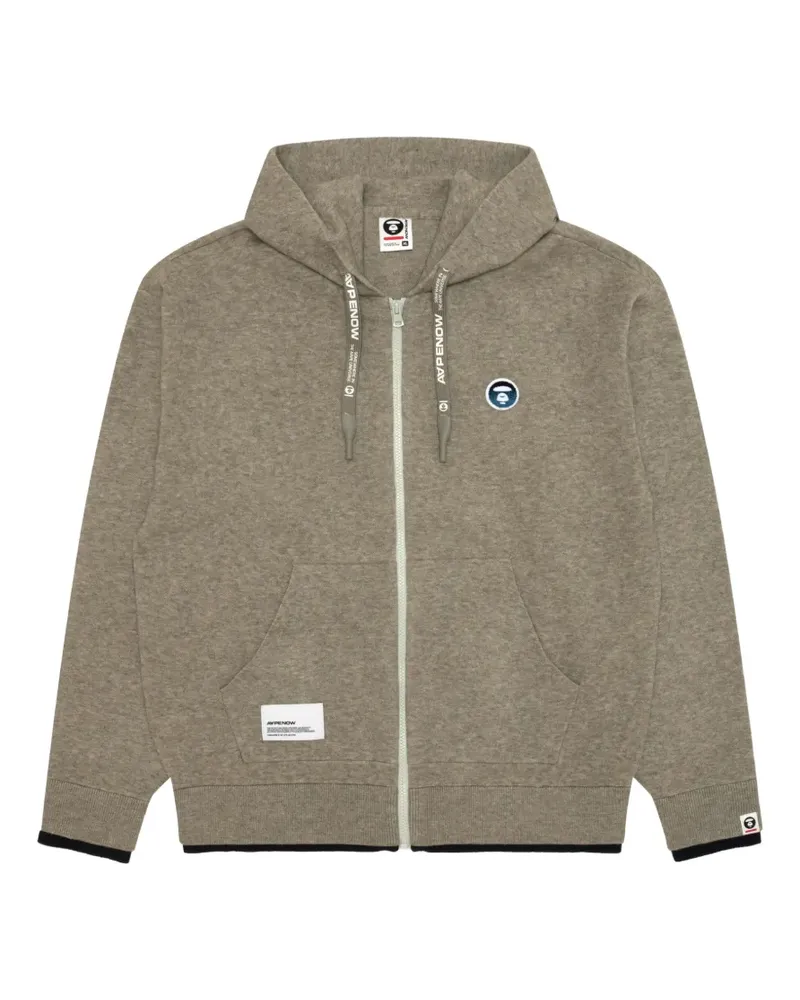 BAPE Apenow Kapuzenjacke mit Logo-Patch - Grau Grau