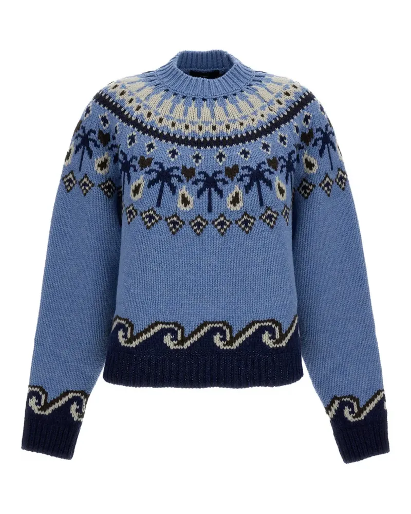 Alanui jacquard-knit sweater - Blau Blau
